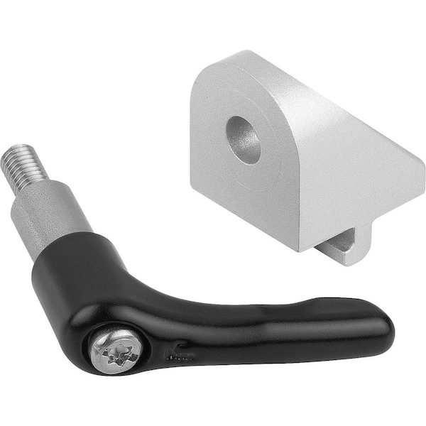 Clamping Angle With Adjustable Handle D1=M06 27X24X27, Form:B, Type I, Bn=6